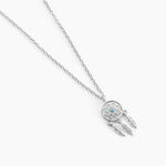 Collier Islene Argent Blanc Oxyde De Zirconium - Colliers fantaisie Femme | Histoire d&rsquo;Or