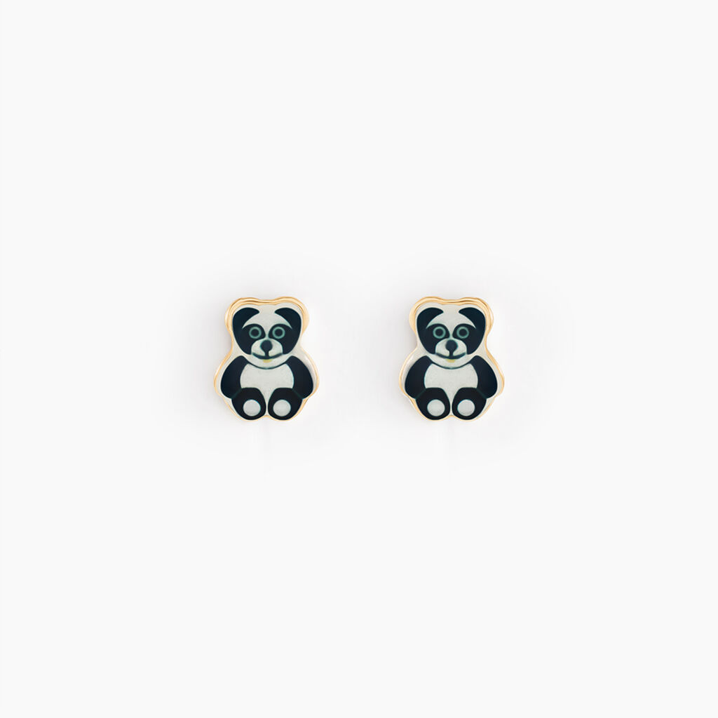 Boucles D'oreilles Puces Ourson Or Jaune - Clous d'oreilles Enfant | Histoire d’Or