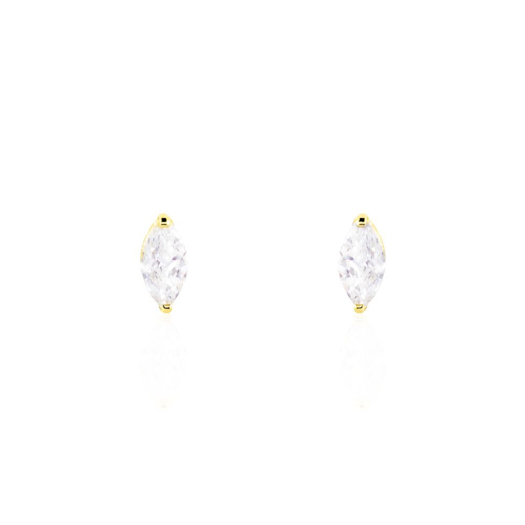 Boucles D'oreilles Puces Muflier Or Jaune Oxyde - Clous d'oreilles Femme | Histoire d’Or