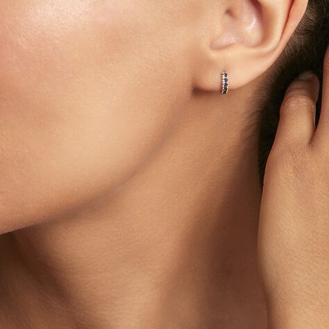 Créoles Andgelina Rondes Or Jaune Oxyde De Zirconium - Boucles d'oreilles créoles Femme | Histoire d’Or