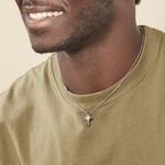 Collier Ruya Acier Blanc Oxyde De Zirconium - Colliers fantaisie Homme | Histoire d&rsquo;Or