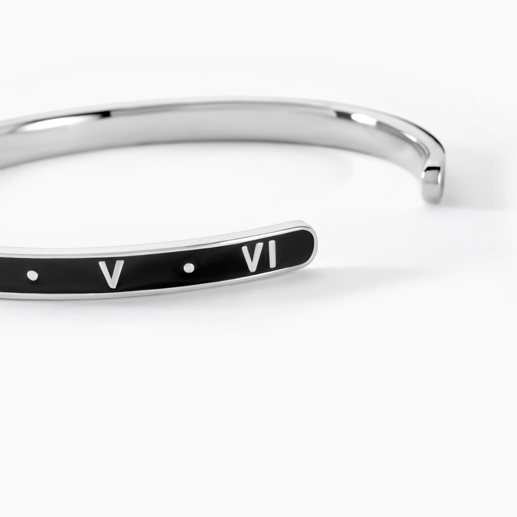 Bracelet Jonc Ilyan Argent Blanc - Bracelets joncs Homme | Histoire d’Or