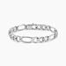 Bracelet Vivian Maille Alternee 1/3 Argent Blanc - Bracelets chaîne Homme | Histoire d’Or