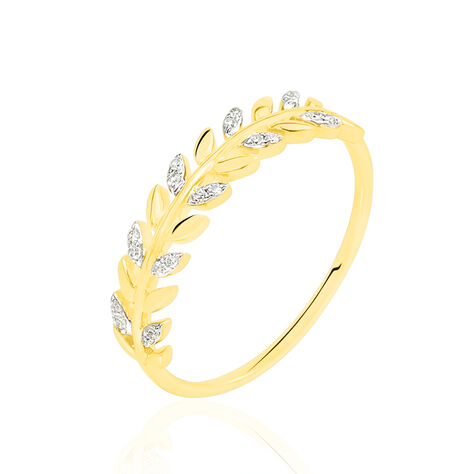 Bague Emeralda Or Jaune Diamant - Bagues avec pierre Femme | Histoire d’Or