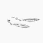 Boucles D'oreilles Pendantes Euriell Argent Blanc - Boucles d'oreilles fantaisie Femme | Histoire d&rsquo;Or
