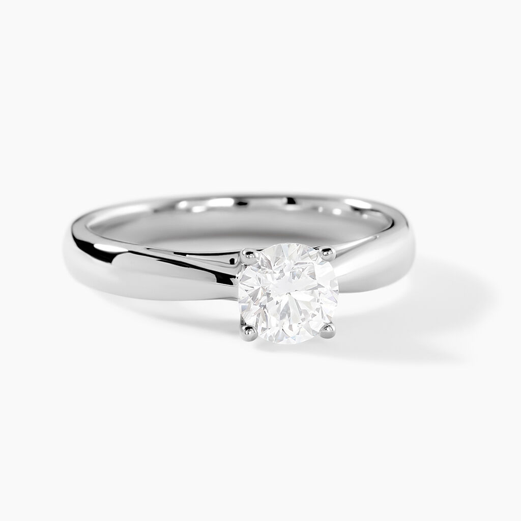 Bague Solitaire Platine Blanc Diamant - Bagues solitaires Femme | Histoire d&rsquo;Or