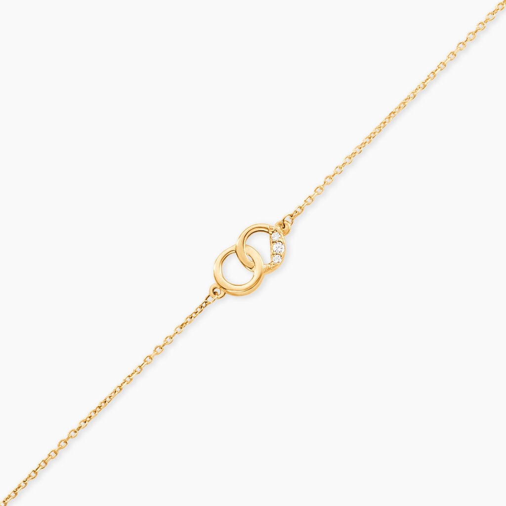 Bracelet Basant Or Jaune Oxyde De Zirconium - Bracelets Femme | Histoire d&rsquo;Or