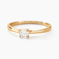 Bague Solitaire Aphrodite Or Jaune Diamant