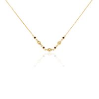 Collier Azteque Plaqué Or Jaune Oxyde De Zirconium