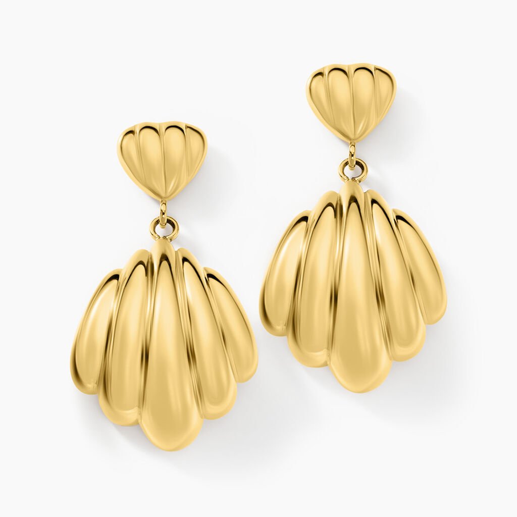 Boucles D'oreilles Pendantes Dila Acier Jaune - Boucles d'oreilles fantaisie Femme | Histoire d’Or