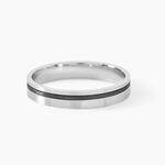 Alliance Telio Ruban Plat Or Blanc - Alliances 18 carats Homme | Histoire d&rsquo;Or