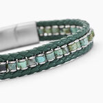 Bracelet Alassio Acier Blanc Turquoise - Bracelets Cuir Homme | Histoire d&rsquo;Or