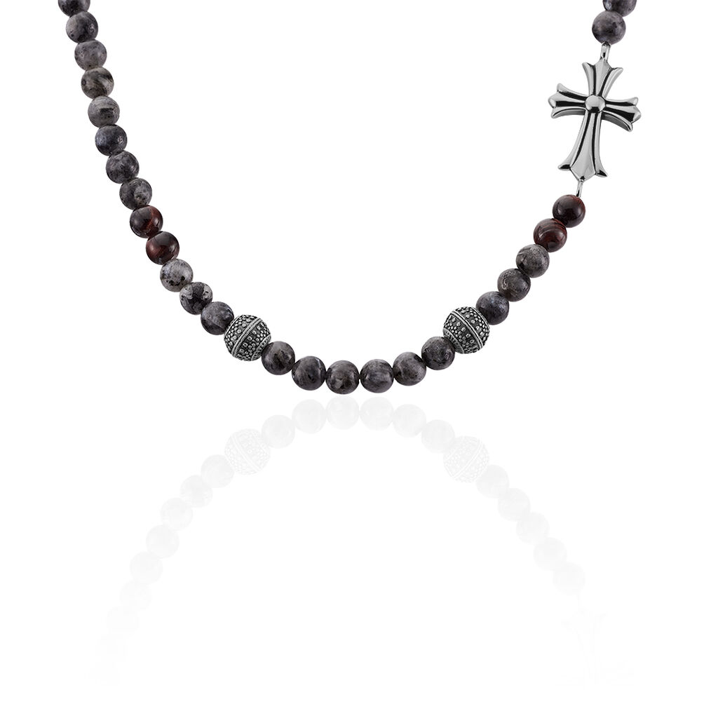 Collier Palome Acier Gris - Colliers fantaisie Homme | Histoire d’Or