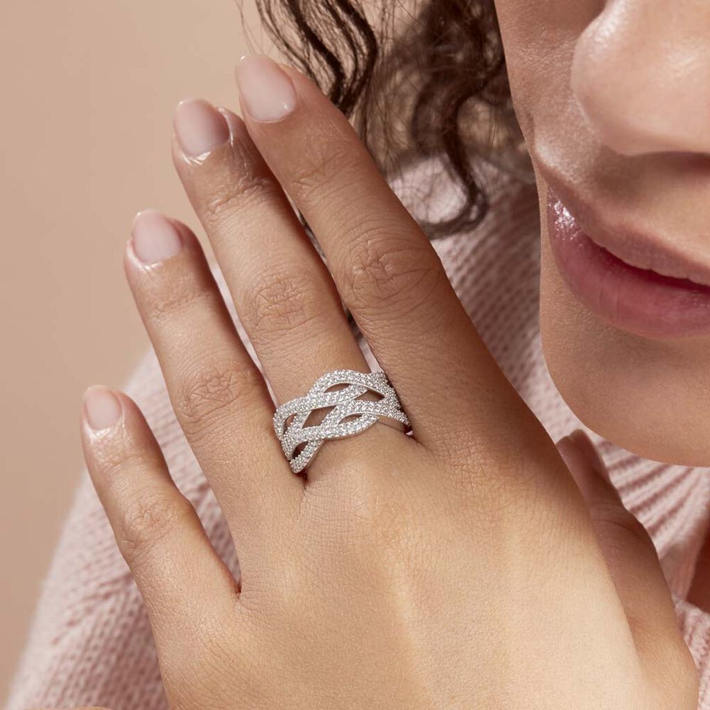 Bague Ireneo Argent Blanc Oxyde De Zirconium - Bagues avec pierre Femme | Histoire d’Or