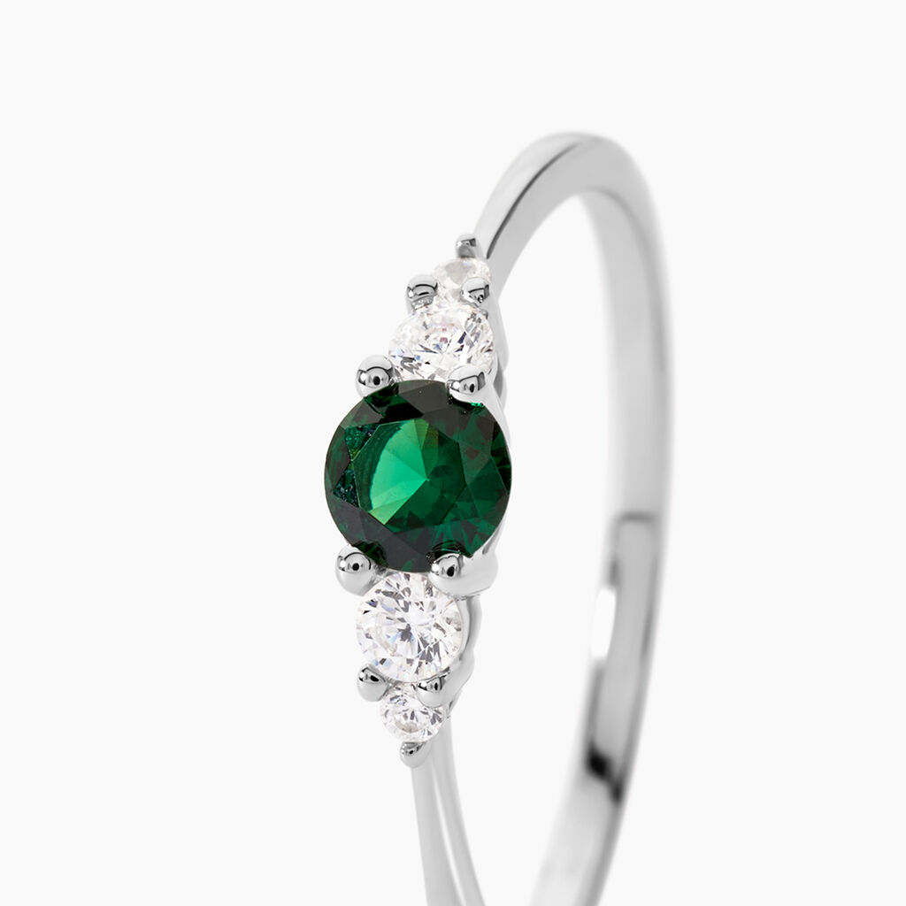 Bague Maiwen Argent Blanc Oxyde De Zirconium - Bagues solitaires Femme | Histoire d&rsquo;Or