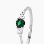Bague Maiwen Argent Blanc Oxyde De Zirconium - Bagues solitaires Femme | Histoire d&rsquo;Or