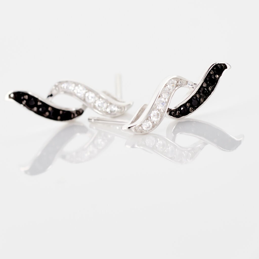 Boucles D'oreilles Pendantes Sylvie Argent Blanc Oxyde De Zirconium - Boucles d'oreilles fantaisie Femme | Histoire d’Or