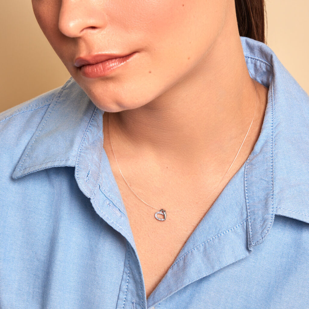 Collier Amiliana Argent Blanc Oxyde De Zirconium - Nouveautés Femme | Histoire d’Or