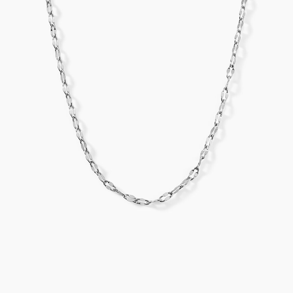 Collier Mauricette Acier Blanc - Bijoux sans pierre Femme | Histoire d&rsquo;Or