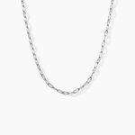 Collier Mauricette Acier Blanc - Bijoux sans pierre Femme | Histoire d&rsquo;Or