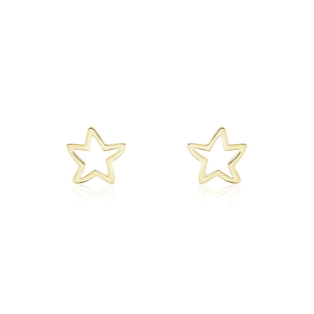 Boucles D'oreilles Puces Alphonsine Etoile De Mer Or Jaune - Clous d'oreilles Femme | Histoire d’Or