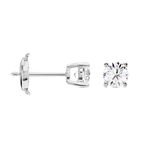 Boucles D'oreilles Puces One Or Blanc Diamants - Clous d'oreilles Homme | Histoire d&rsquo;Or