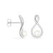 Boucles D'oreilles Pendantes Saja Argent  Perle De Culture Et Oxyde - Boucles d'oreilles fantaisie Femme | Histoire d’Or