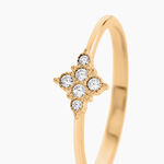 Bague Dainty Plaqu&eacute; Or Jaune Oxyde De Zirconium - Bagues avec pierre Femme | Histoire d&rsquo;Or
