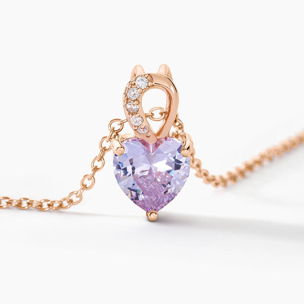 Collier Atieno Argent Rose Oxyde De Zirconium - F&ecirc;te des m&egrave;res Femme | Histoire d&rsquo;Or