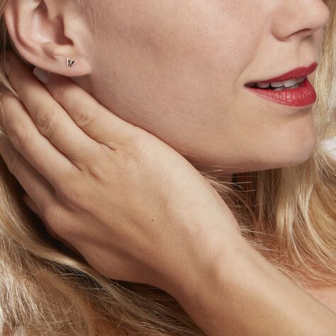 Boucles D'oreilles Puces Bartholomée Papillon Or Jaune - Clous d'oreilles Femme | Histoire d’Or