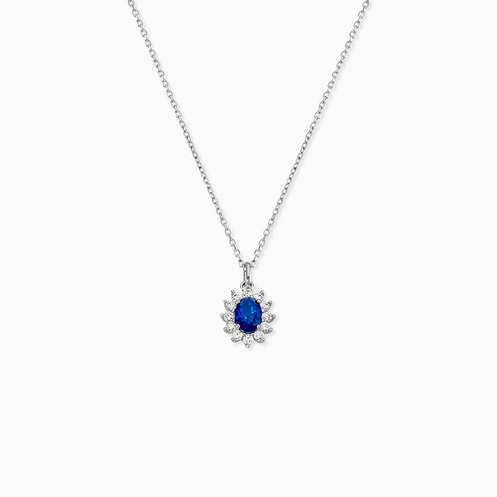 Collier Perez Argent Blanc Oxyde De Zirconium - Colliers fantaisie Femme | Histoire d&rsquo;Or