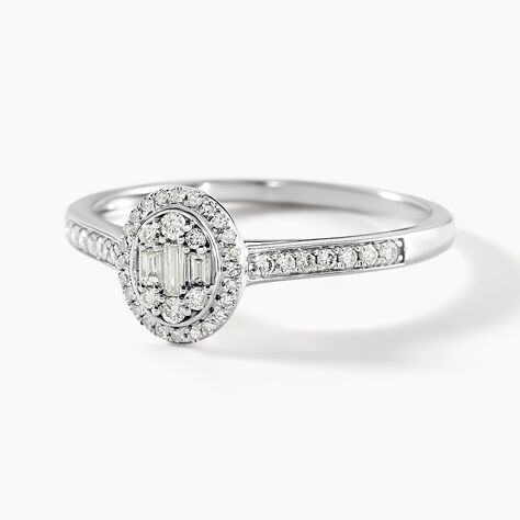 Bague Collection 1986 Or Blanc Diamant - Bagues solitaires Femme | Histoire d’Or