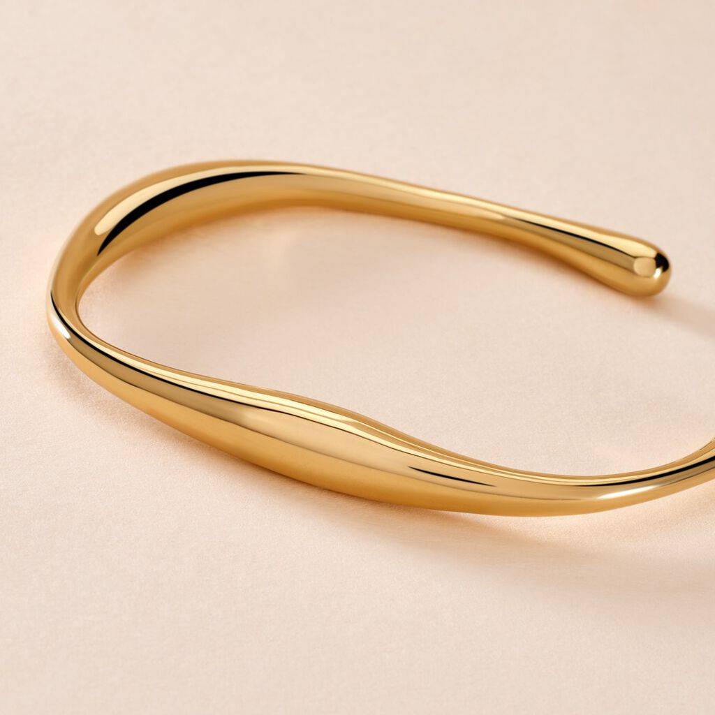Jonc Gold Aura Acier Jaune - Bracelets joncs Femme | Histoire d’Or
