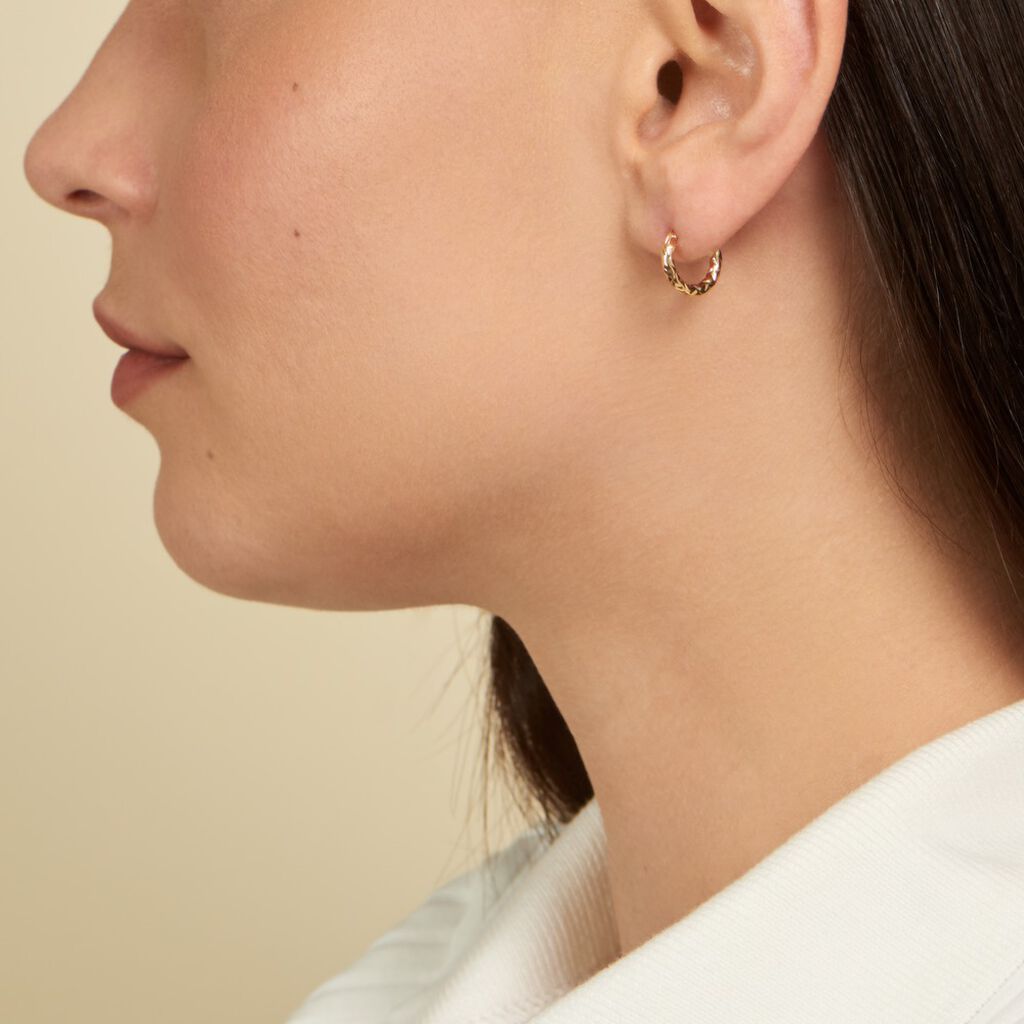 Créoles Cayla Or Jaune - Boucles d'oreilles créoles Femme | Histoire d’Or