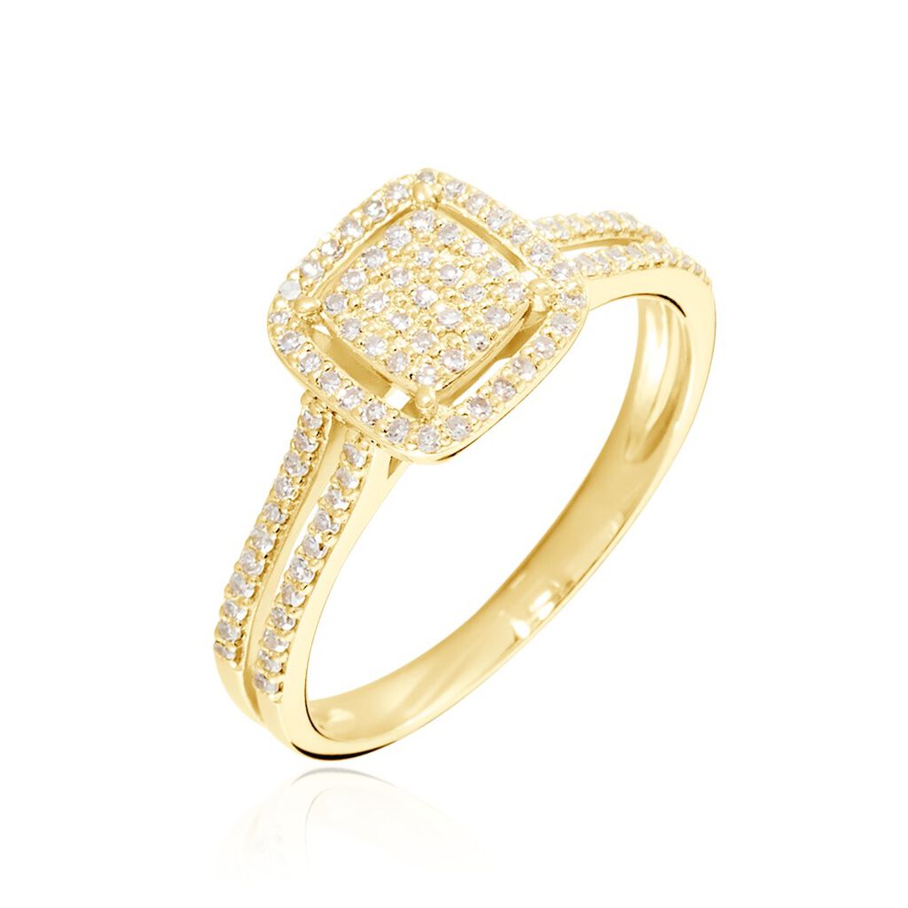 Bague Zenaba Or Jaune Diamant - Bagues avec pierre Femme | Histoire d’Or