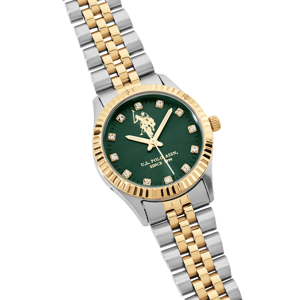 Montre U.s. Polo Azure Vert - Id&eacute;es cadeaux Femme | Histoire d&rsquo;Or