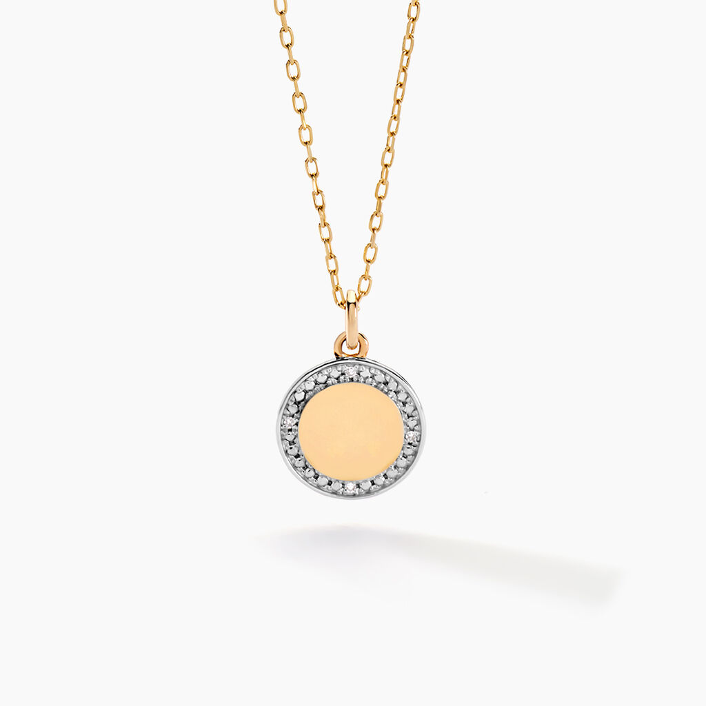 Collier Promesse Pour L'eternite Or Jaune Diamant - Cadeaux de naissance Femme | Histoire d’Or