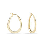 Cr&eacute;oles Olivia Ovale Plaqu&eacute; Or Jaune - Boucles d'oreilles cr&eacute;oles Femme | Histoire d&rsquo;Or