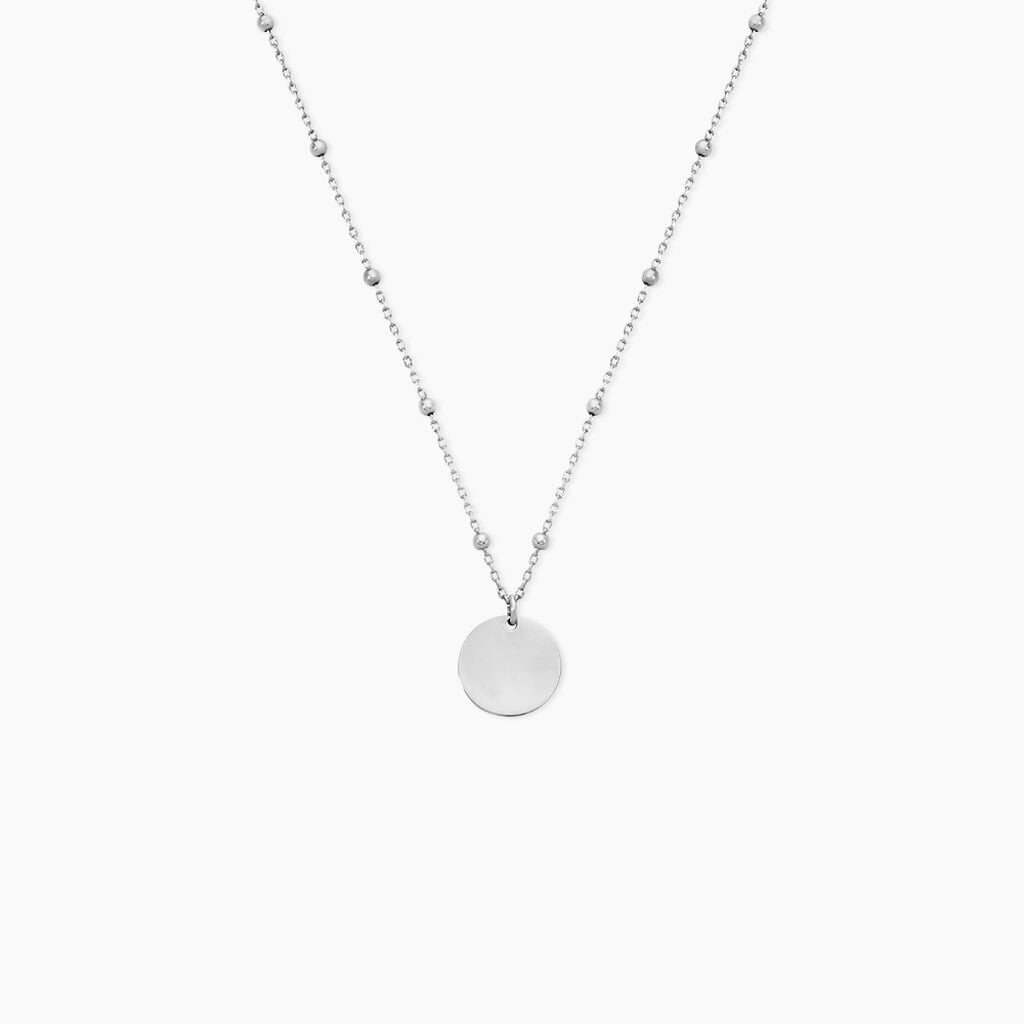 Collier Argent Blanc Mireio - Colliers Naissance Femme | Histoire d&rsquo;Or