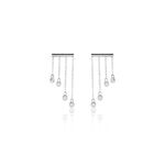 Boucles D'oreilles Pendantes Argent Blanc Edvard Oxydes De Zirconium - Boucles d'oreilles fantaisie Femme | Histoire d&rsquo;Or