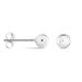 Boucles D'oreilles Puces Virgie Argent Blanc - Boucles d'oreilles fantaisie Femme | Histoire d’Or