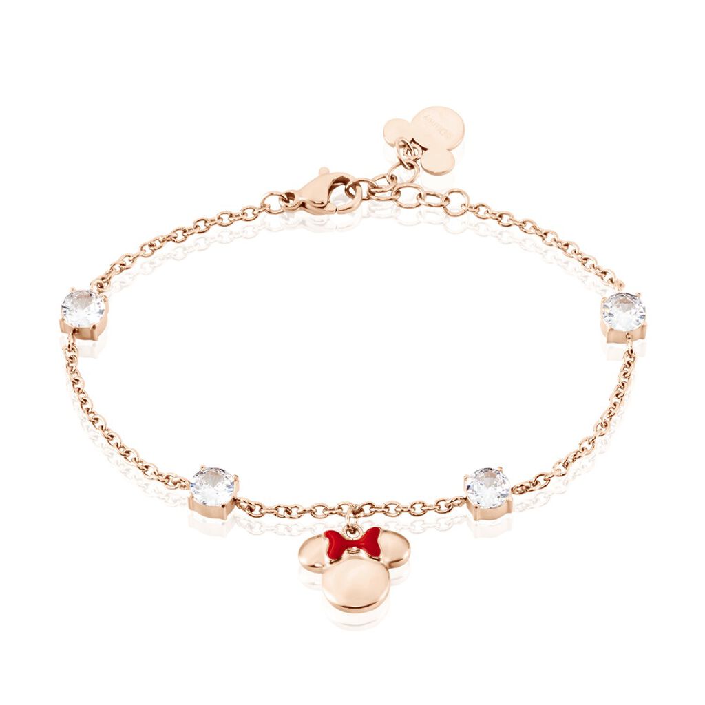 Bracelet Disney Acier Doré Rose Oxyde - Bracelets fantaisie Femme | Histoire d’Or