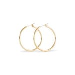 Cr&eacute;oles Ada Lisse Plaque Or Jaune - Boucles d'oreilles cr&eacute;oles Femme | Histoire d&rsquo;Or