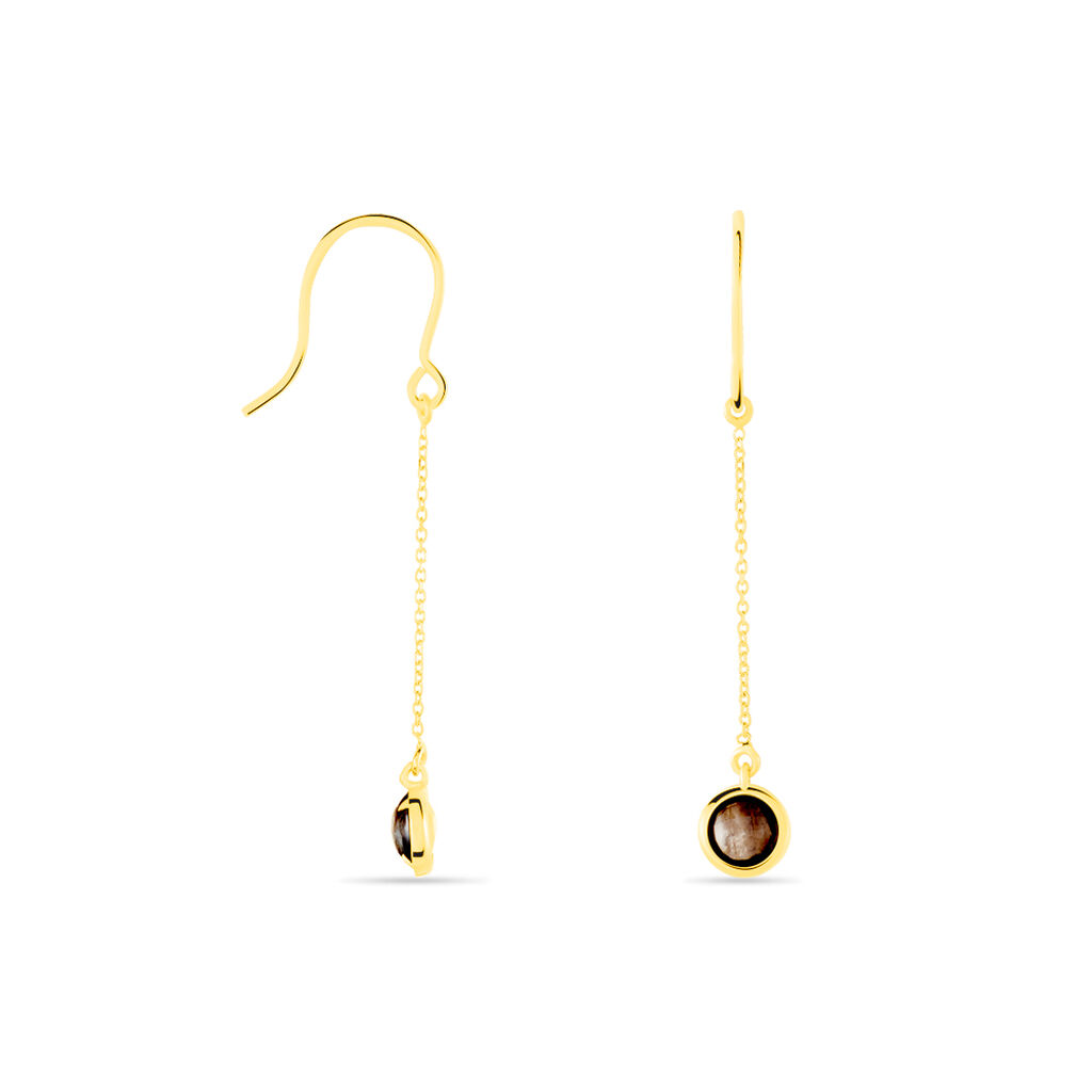 Boucles D'oreilles Pendantes Arenale Or Jaune Quartz - Boucles d'oreilles pendantes Femme | Histoire d’Or