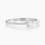Bague Solitaire Or Blanc Aphrodite Diamant - Bagues solitaires Femme | Histoire d&rsquo;Or