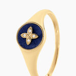 Bague Talisman Or Jaune Lapis Lazuli Diamant - Bagues solitaires Femme | Histoire d&rsquo;Or