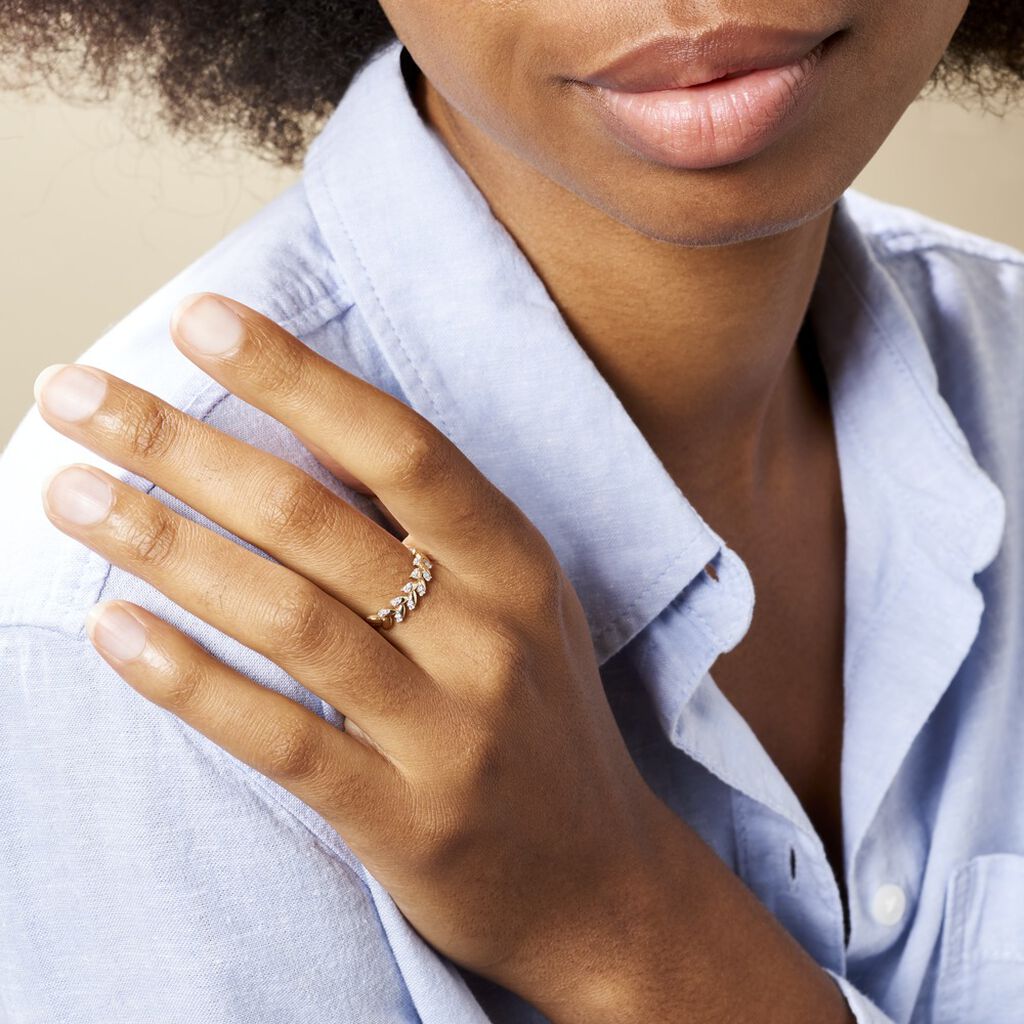 Bague Berinice Or Jaune Diamant - Bagues avec pierre Femme | Histoire d’Or