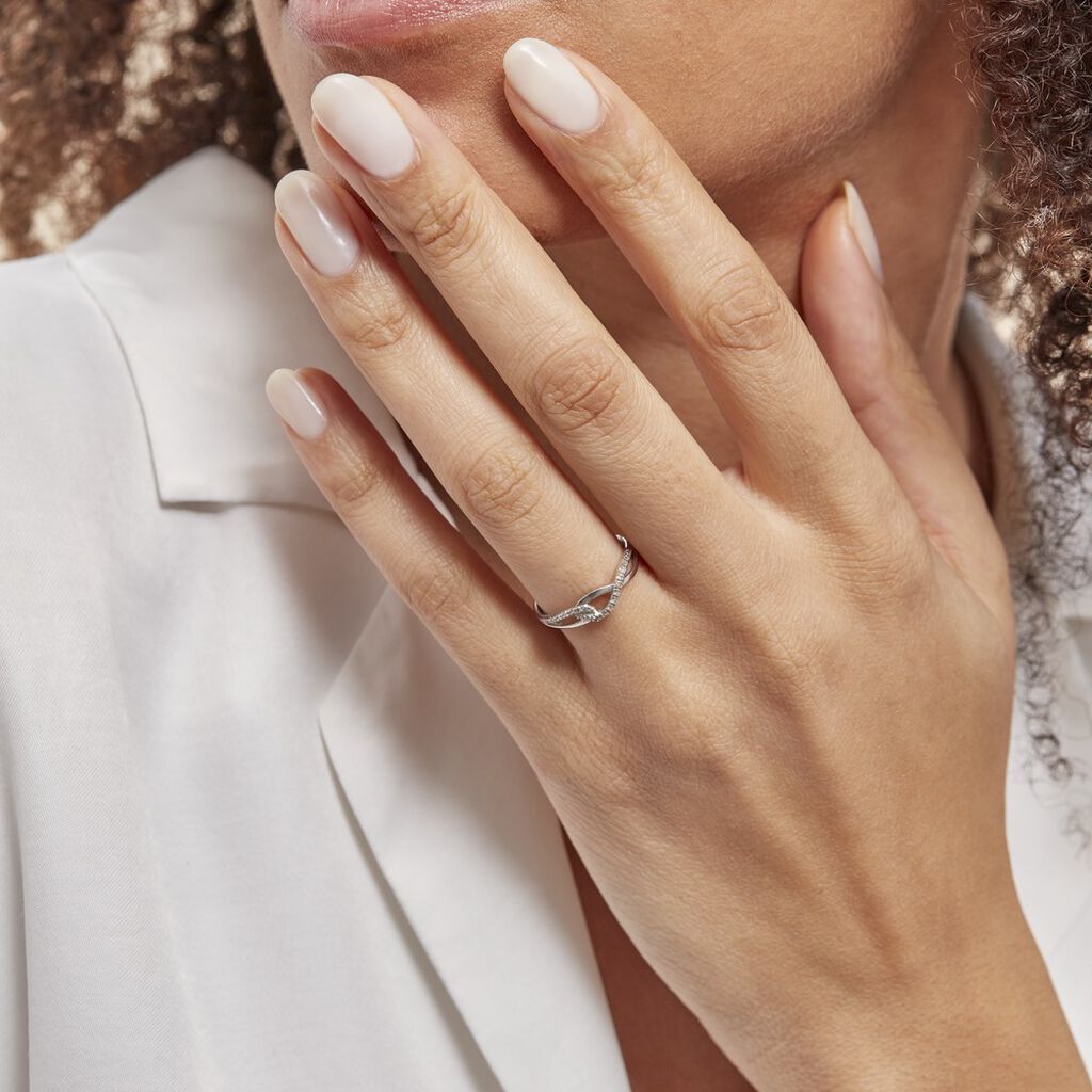 Bague Osanna Or Blanc Diamant - Bagues avec pierre Femme | Histoire d’Or