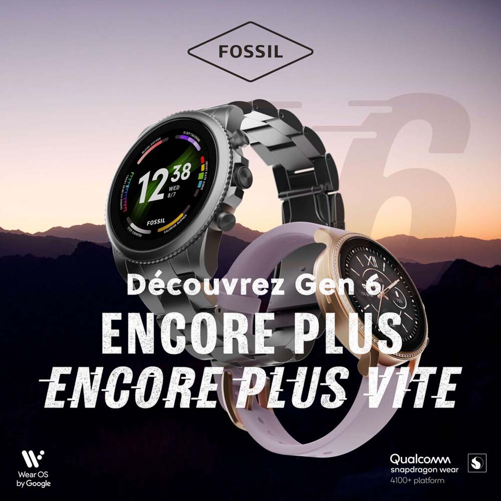 Montre Connect&eacute;e Fossil Gen 6 - Montres connect&eacute;es  | Histoire d&rsquo;Or