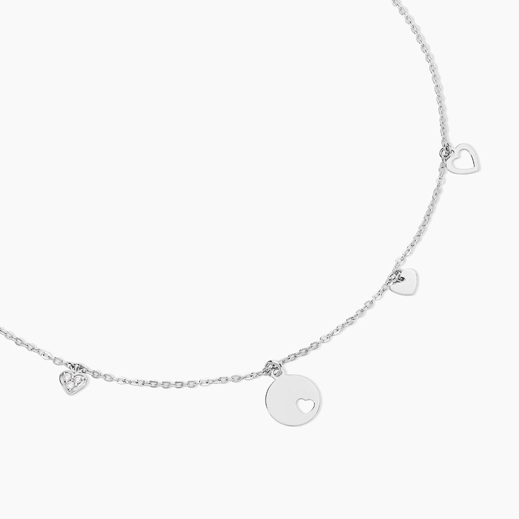 Collier Seyma Argent Blanc Oxyde De Zirconium - Colliers fantaisie Femme | Histoire d&rsquo;Or
